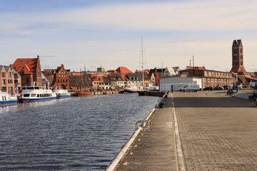 Hansestadt Wismar; Altstadtblick vom Alten Hafen