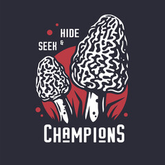 Mushroom picking of morel. Vegetarian fungus morels for food. Nature fungi for healthy nutrition. Edible mushrooms