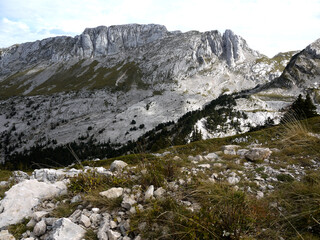 Fototapeta na wymiar Randonnée en Montagne, dans le Vercors