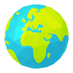 Vector Illustration of polygonized earth ( globe )