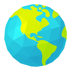 Vector Illustration of polygonized earth ( globe )