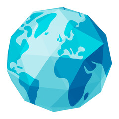 Vector Illustration of polygonized earth ( globe )