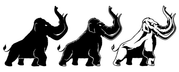 Mammoth on White