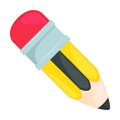 Pencil Sign Emoji Icon Illustration. School Vector Symbol Emoticon Design Symbol.