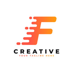 Initial Letter F Fast Speed Logo. Alphabet Suitable for Fast, Power, Flash, Identity, Moving and Speed.