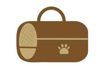 Carrying bag for small dogs or cats. Accessories for pets. Shop concept.