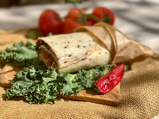 Organisch wrap Gemüse veggie burrito tortilla 