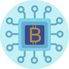 Bitcoin Icon. Vector Illustration