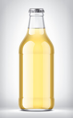 Glass Bottle on background. 