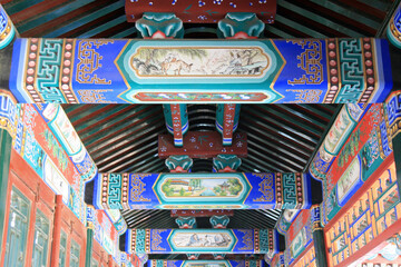 covered gallery at summer palace in beijing (china)