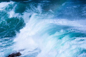 Fototapeta na wymiar wave blue sea rough