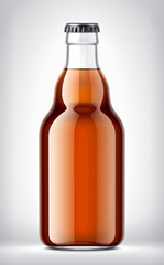 Glass Bottle on background. 