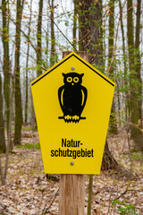 Naturschutzgebiet Schild