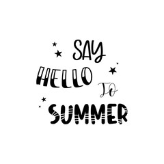 say hello to summer quote lettering inspiration ornament