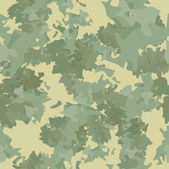 Forest camouflage of various shades of green and beige colors