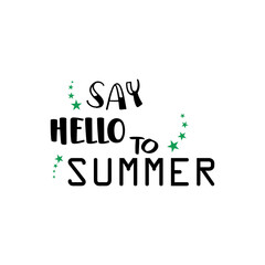 say hello to summer quote lettering inspiration ornament