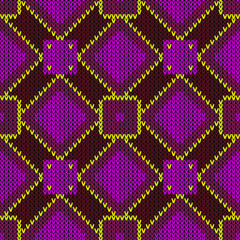 Texture knitted fabric seamless pattern. Vector illustration