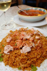 Trapanese fish couscous is a typical dish of the traditional seafood cuisine of western Sicily
