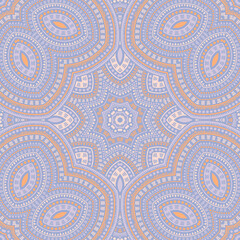 Ottoman traditional geometric vector seamless motif. Fabric print design. Retro tunisian pattern. Pottery print design. Geometric shapes composition.