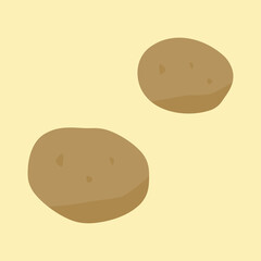 シンプルなじゃがいものイラスト フラットデザイン