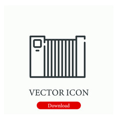 Gate vector icon.  Editable stroke. Linear style sign for use on web design and mobile apps, logo. Symbol illustration. Pixel vector graphics - Vector