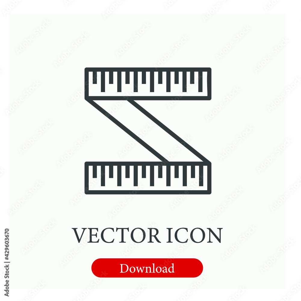 Poster tape vector icon. editable stroke. linear style sign for use on web design and mobile apps, logo. sy