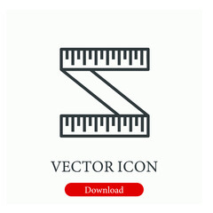 Tape vector icon.  Editable stroke. Linear style sign for use on web design and mobile apps, logo. Symbol illustration. Pixel vector graphics - Vector