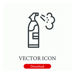 Spray vector icon.  Editable stroke. Linear style sign for use on web design and mobile apps, logo. Symbol illustration. Pixel vector graphics - Vector