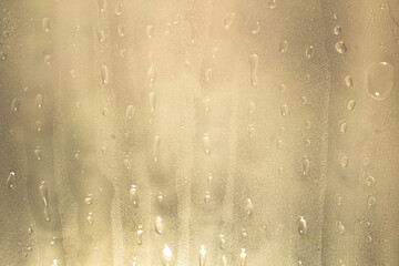 Fototapeta na wymiar Water droplets and raindrops on clear glass