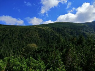clouds over the mountains