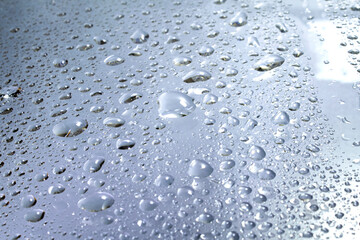 water drops on glass