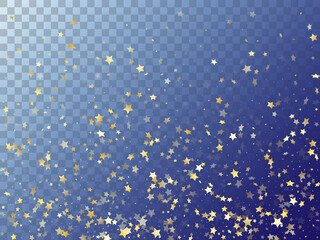 Star shining gold gradient sparkles on transparent background.