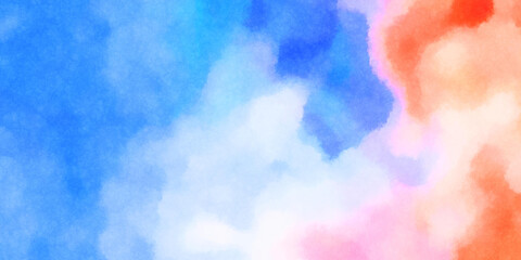 Watercolor painted background. Abstract Illustration wallpaper. Brush stroked painting. 2D Illustration.