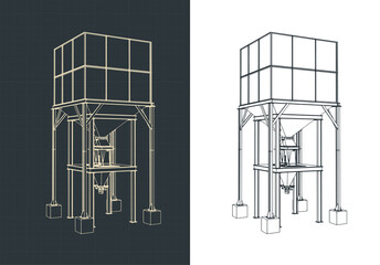 Storage and buffer Silo blueprints © blacklight_trace