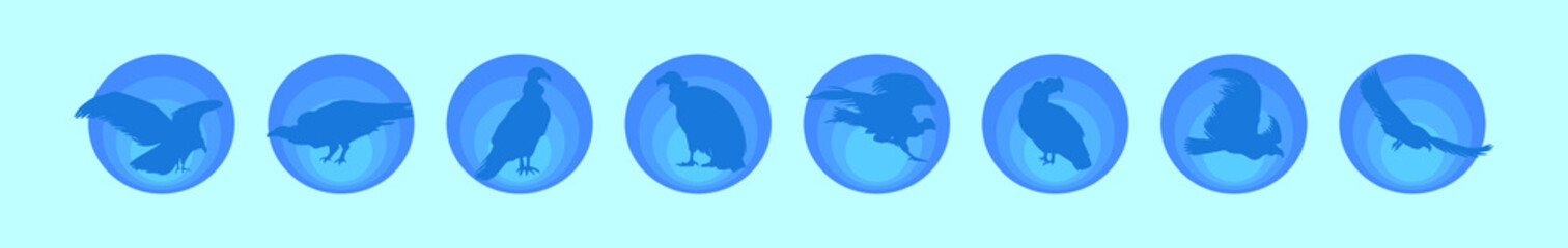 set of desert animals cartoon icon design template with various models. vector illustration isolated on blue background