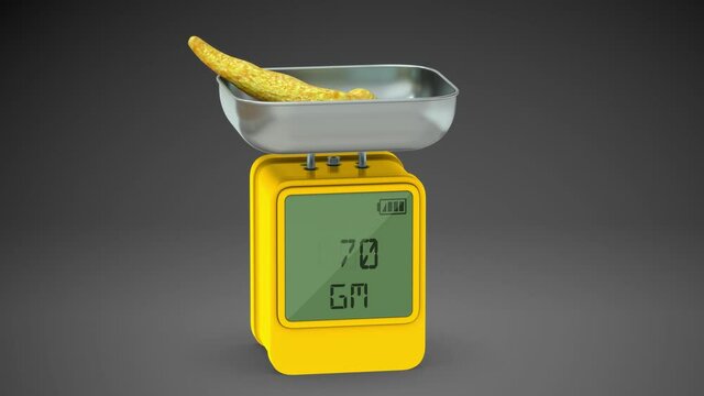 Organ weight of pancreas 3d rendered video clip