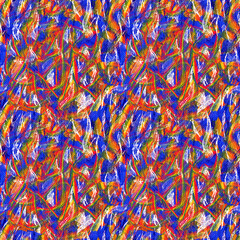 Abstract seamless pattern with acrylic painting