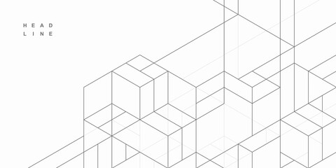 Abstract geometric technological background. Vector creative design.