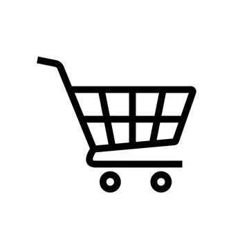 Shopping Cart Icon. Shopping cart illustration for web, mobile apps. Shopping cart trolley icon vector. Trolley icon. Full and empty shopping cart symbol, shop and sale vector illustration.	