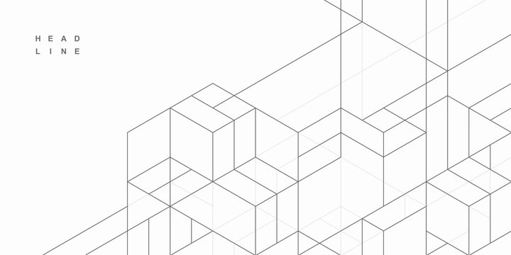 Abstract geometric technological background. Vector creative design.