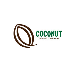 coconut design logo vector. coconut illustration vector