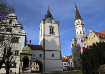 Roman Catholic St. Jaimes church and old town Hall in Levoca, Slovakia