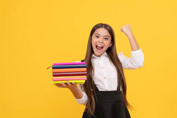 successful intellectual child. pass exams perfectly. bookish kid in grammar school.