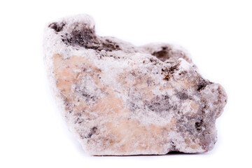 macro mineral phlogopite stone on a white background