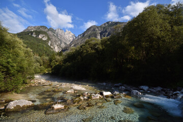 Wildbach Raccolana am Monte Cimone in Italien