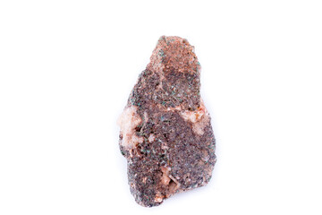 stone macro mineral malachite on a white background