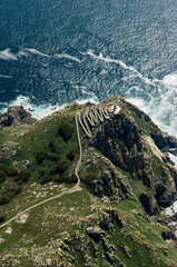 aerial view of the Cies Islands natural park

