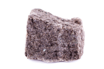 Macro mineral stone Barite on a white background