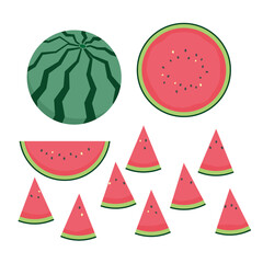赤いスイカのセット
