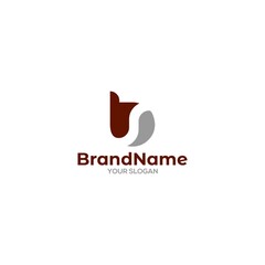 BS Coffee Logo Design Vector